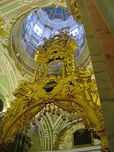 Upper portion of the iconostasis
