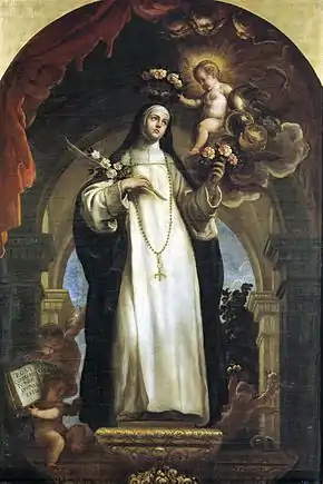Painting of Saint Rose of Lima by Claudio Coello, 1683