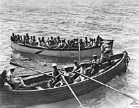 Survivors of HMT Southland after torpedo hit September 1915