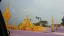A road tunnel decorated with Thai style art
