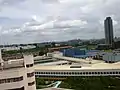 Buildings in Jurong East. The building on the far end is JTC Tower.