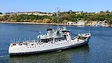 The Patrol 301, Admiral Didiez Burgos of the Dominican Navy delivering disaster supplies in Havana Harbor after Hurricane Irma.