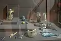 Glass artifacts exhibited in the forum`s museum
