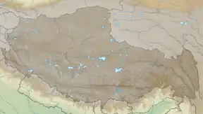 Location of the lake in Tibet.