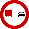Ρ-31No overtaking from vehicles over 3.5 tonnes