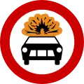 Ρ-45No vehicles carrying explosives or flammable goods