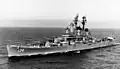 Des Moines underway at sea, circa in the late 1950s