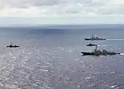 with BRP Pangasinan (PS-31), USS Chung-Hoon (DDG-93), and USS Howard (DDG-83) at CARAT Philippines 2011 exercise with the US Navy.