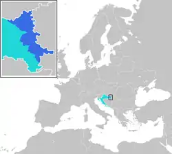 Location of Eastern Slavonia, Baranja and Western Syrmia