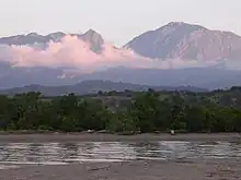 View across the Seiçal River to Mount Matebian