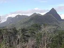 View west along the Paitchau Range from near Tutuala