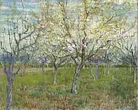 The Pink Orchard also Orchard with Blossoming Apricot Trees, March 1888Van Gogh Museum, (F555)