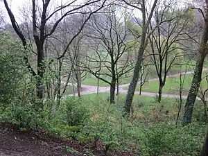 View of the park from its hill