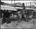 J. Walter Christie's own design of airplane at the Belmont Park Meet