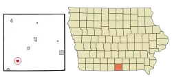 Location of Clio, Iowa