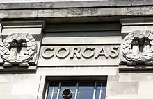 William C. Gorgas' name as it features on the LSHTM Frieze