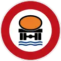 No vehicles carrying dangerous water pollutants