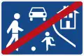 End of living street